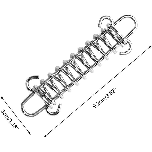 Outdoor Camping Tent Spring Wind Rope Buckle Fix Hook Buckles Silver Red 10Pair Tent & Canopy Accessories