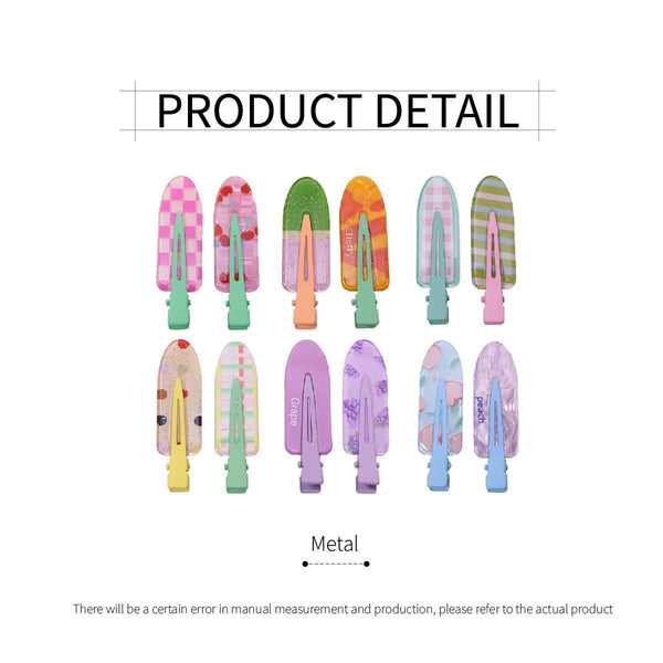 2Pcs Juice Series Hair Clip Makeup Accessories Colourful Barrettes Bobo Hair Accessories
