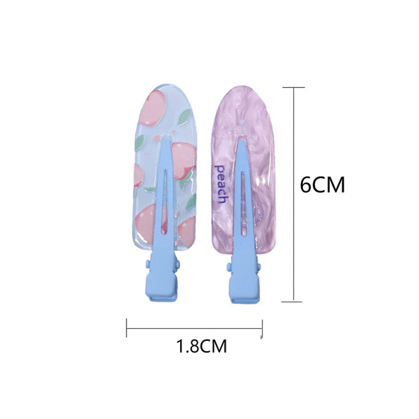 2Pcs Juice Series Hair Clip Makeup Accessories Colourful Barrettes Bobo Hair Accessories