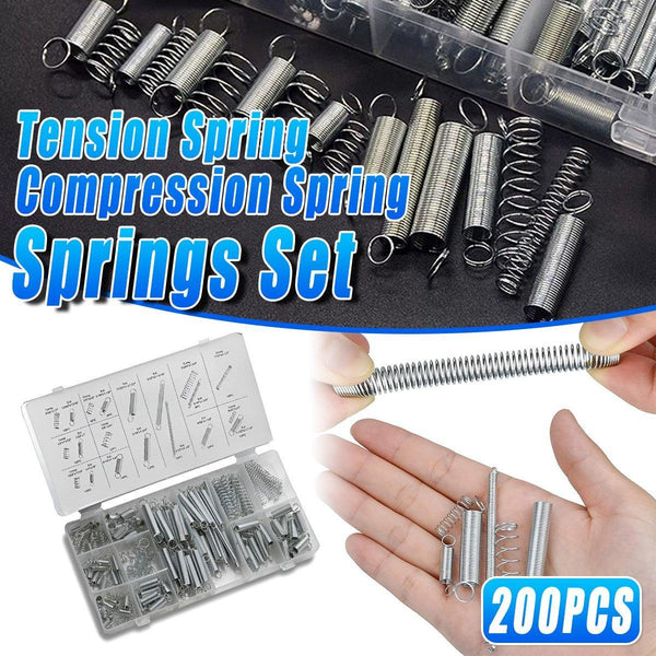 200Pcs Tension Compression Springs Assortment Diy Projects Repair Tools Other Hand Tools