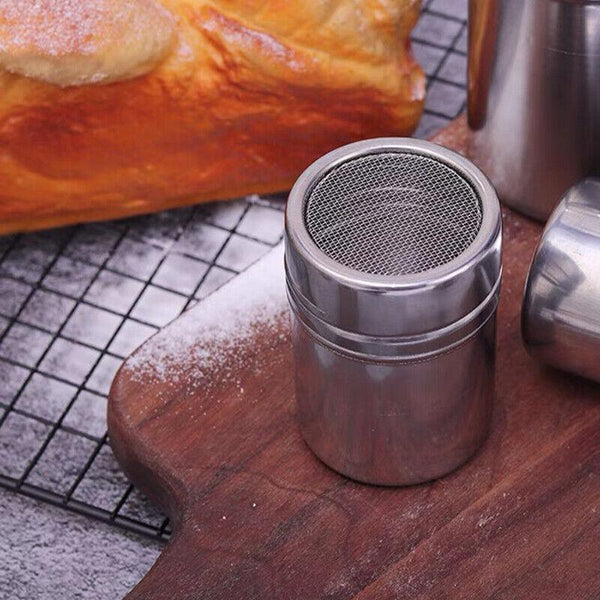 Stainless Steel Icing Sugar Cocoa Coffee Shaker Flour Duster Chocolate Powder tail Shakers & Sets