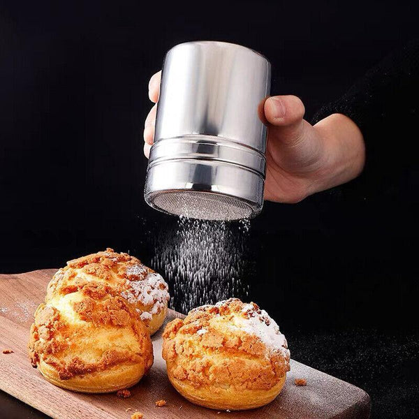 Stainless Steel Icing Sugar Cocoa Coffee Shaker Flour Duster Chocolate Powder tail Shakers & Sets