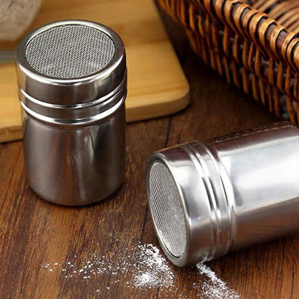 Stainless Steel Icing Sugar Cocoa Coffee Shaker Flour Duster Chocolate Powder tail Shakers & Sets