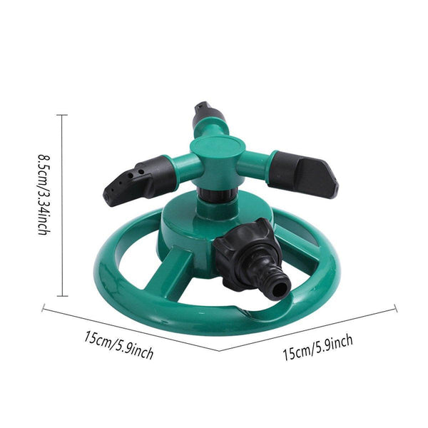 Small Disc Sprinkler 360 Degree Rotating Garden Sprayer Three Prong Water Blue Garden Sprayers