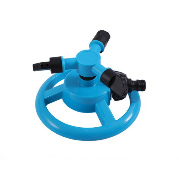 Small Disc Sprinkler 360 Degree Rotating Garden Sprayer Three Prong Water Blue Garden Sprayers