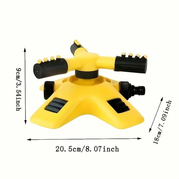 360 Degree Rotating Yellow Sprinkler Automatic Lawn Garden Watering System Villa Lawn Sprinklers & Sprinkler Heads