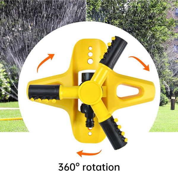 360 Degree Rotating Yellow Sprinkler Automatic Lawn Garden Watering System Villa Lawn Sprinklers & Sprinkler Heads