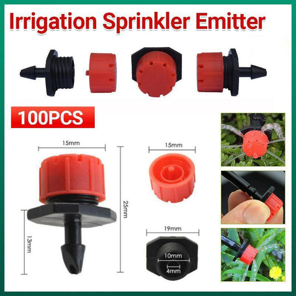 100X Micro Flow Dripper For Garden Irrigation Hose Lawn Sprinklers & Sprinkler Heads