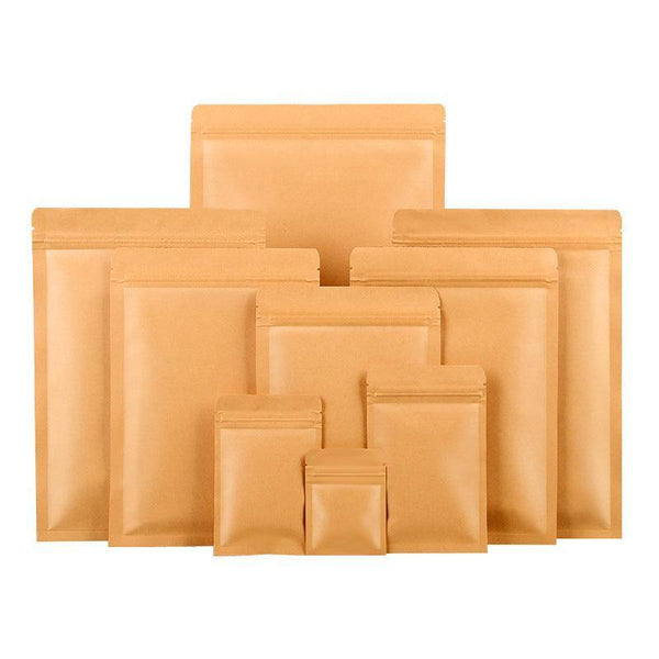 Kraft Paper Mylar Storage Self Seal Packing Pouches Aluminum Foil Packaging Bag 6*8Cm Drawstring Bags