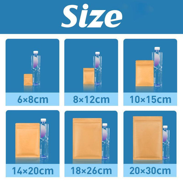Kraft Paper Mylar Storage Self Seal Packing Pouches Aluminum Foil Packaging Bag 6*8Cm Drawstring Bags