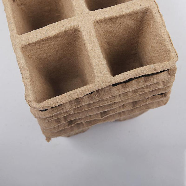 250X 10Grids Nursery Pots Biodegradable Paper Pulp Cup Garden Plant Tray Baskets Pots Window Boxes