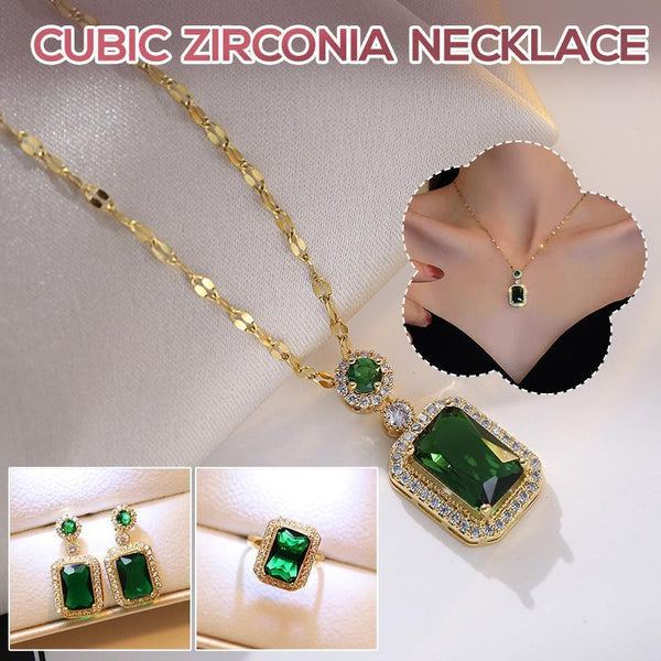 Paraiba Tourmaline Emerald Gemstone Ring Necklace Women Gift Earrings