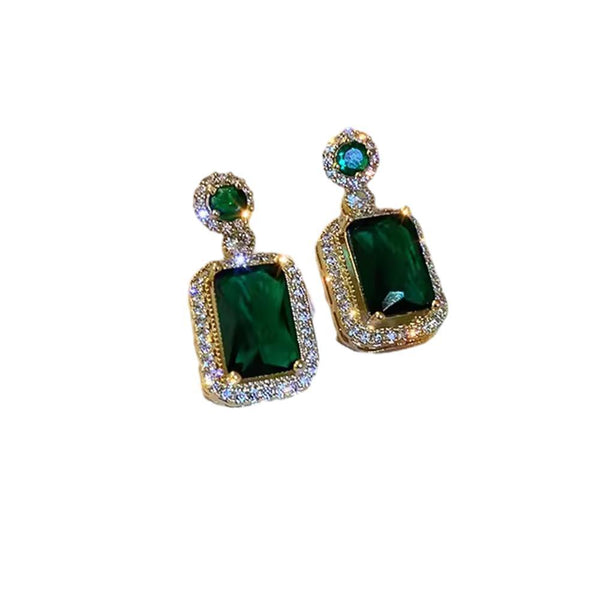 Paraiba Tourmaline Emerald Gemstone Ring Necklace Women Gift Earrings