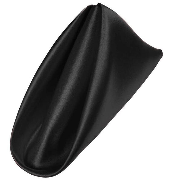 50Pcs Polyester Plain Fabric Cotton For Wedding Cloth Table Dinner Black Napkins
