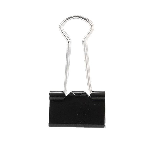 20Pcs Black Bulldog Foldback Clips Document Paper Clamps Multiple Sizes 51Mm School Supplies