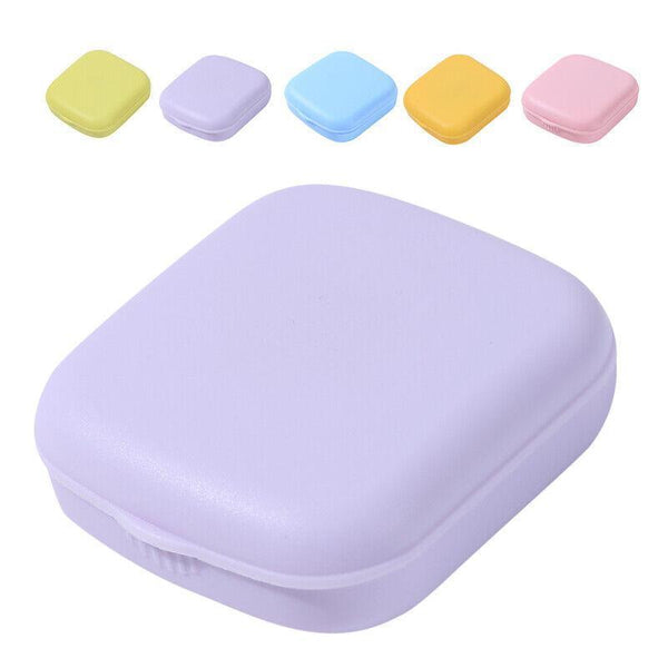 Pocket Plastic Mini Contact Lens Case Kit Outdoor Travel Holder Mirror Container Green Eyeglass Cases & Storage
