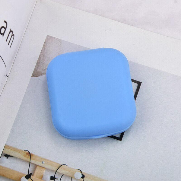 Pocket Plastic Mini Contact Lens Case Kit Outdoor Travel Holder Mirror Container Green Eyeglass Cases & Storage
