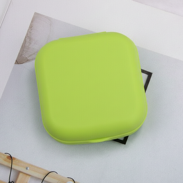 Pocket Plastic Mini Contact Lens Case Kit Outdoor Travel Holder Mirror Container Green Eyeglass Cases & Storage