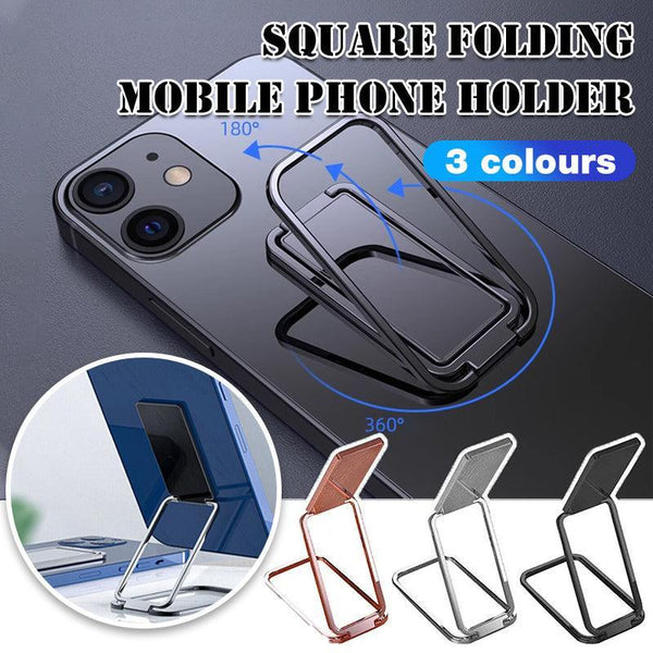 Multifunctional Folding Metal Mobile Phone Holder Bracket Desktop Stand Black Mounts & Holders
