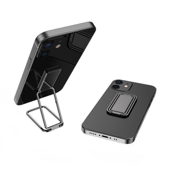 Multifunctional Folding Metal Mobile Phone Holder Bracket Desktop Stand Black Mounts & Holders