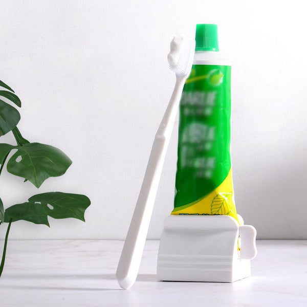 Large Bathroom Toothpaste Squeezer Tube Easy Stand Dispenser Rolling Holder Seat White Tumblers & Toothbrush Holders