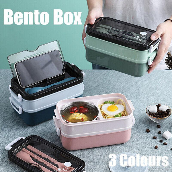 Bento Box Lunch Containers Food Microwave Stainless Portable Dinnerware Au Green Lunchboxes