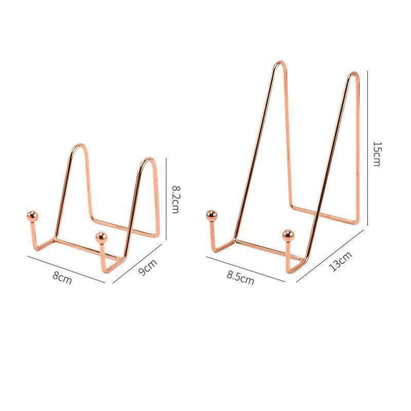 Iron Display Stand Dish Rack Plate Bowl Picture Frame Photo Book Pedestal Holder Black Display Stands