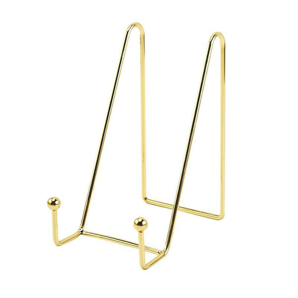 Iron Display Stand Dish Rack Plate Bowl Picture Frame Photo Book Pedestal Holder Gold L Display Stands