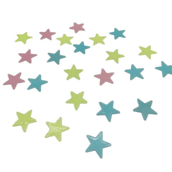 100 Pieces Glow In The Dark Luminous Star For Bedroom Or Ceiling Decor Green Wall Stickers