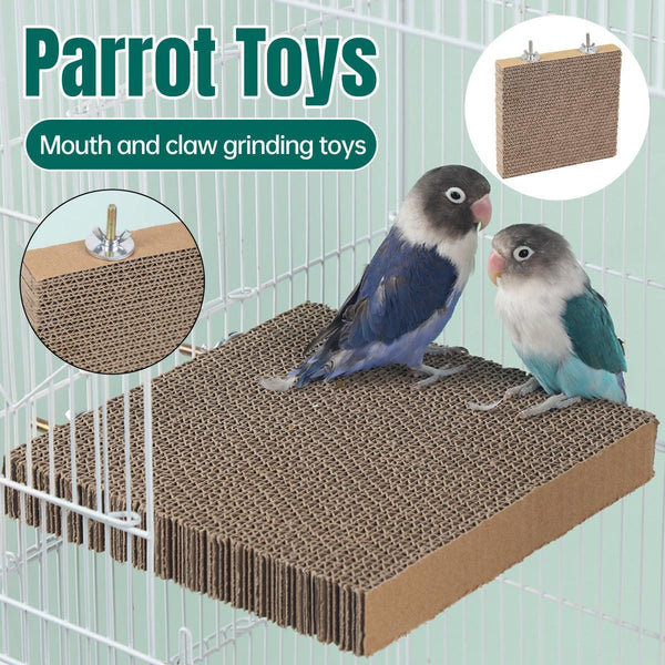 Parrot Toy Bird Cage Accessories Anti Bite Hair Grinding Pad Relieve Boredom Bird Cages
