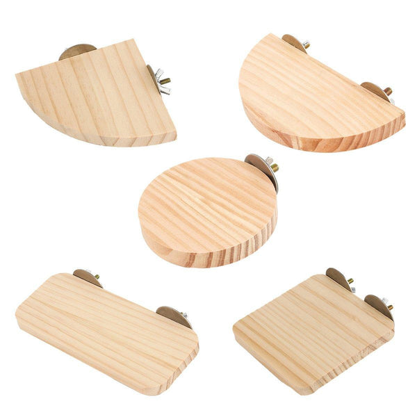 Hamster Parrot Play Stand Jump Platform Squirrel Cage Accessories Gear Pet Toy A2101 (10*10*1.2Cm) Small Animal Supplies