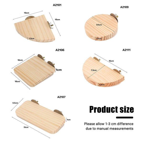 Hamster Parrot Play Stand Jump Platform Squirrel Cage Accessories Gear Pet Toy A2101 (10*10*1.2Cm) Small Animal Supplies