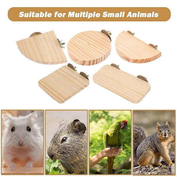 Hamster Parrot Play Stand Jump Platform Squirrel Cage Accessories Gear Pet Toy A2101 (10*10*1.2Cm) Small Animal Supplies