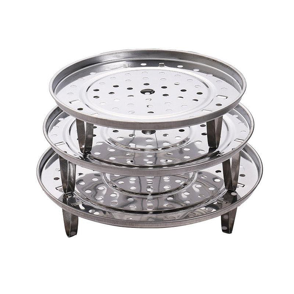 3Pcs Stainless Steel Steamer Basket Tray Rack Waterproof Cooking Steamers