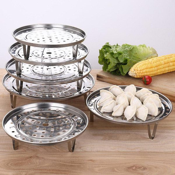 3Pcs Stainless Steel Steamer Basket Tray Rack Waterproof Cooking Steamers
