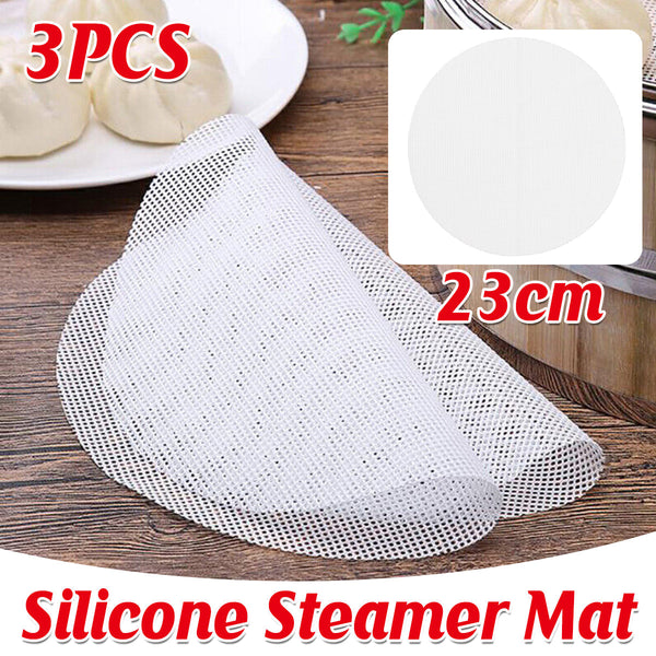 3Pcs Silicone Steamer Pad Cloth Non Stick Drawer Reusable Kitchen Steamers