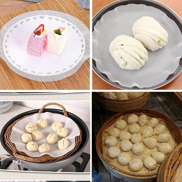 3Pcs Silicone Steamer Pad Cloth Non Stick Drawer Reusable Kitchen Steamers