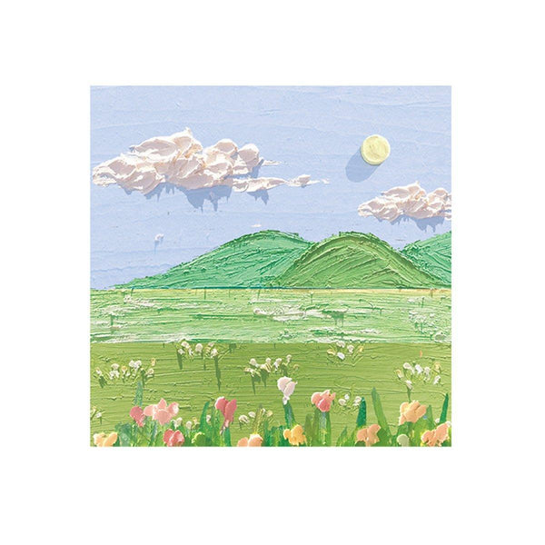 800 Sheets Colorful Oil Painting Memo Pads Self Adhesive 1# Sticky Notes