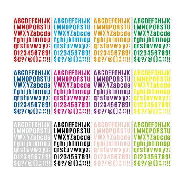10Pcs Letter Stickers Colorful Diy Scrapbooking Water Bottle Greeting Cards Rose Red Scrapbooking Stickers