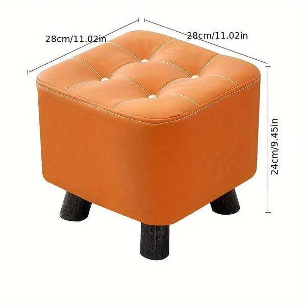 Small Stool Household Sofa Shoes Changing Low Seat For Bedroom And Living Orange Benches Bar Stools