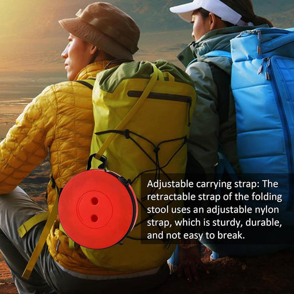 Rainbow Telescopic Folding Stool Thickened Travel Outdoor Seat For Camping Red Benches Bar Stools