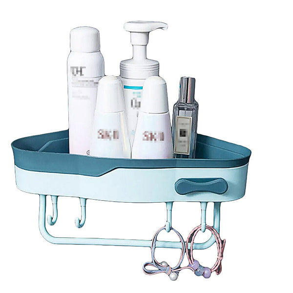 Bathroom Corner Shower Shelf Shampoo Soap Caddy Holder Rack Storage Organiser Blue Bathroom Storage & Organisers