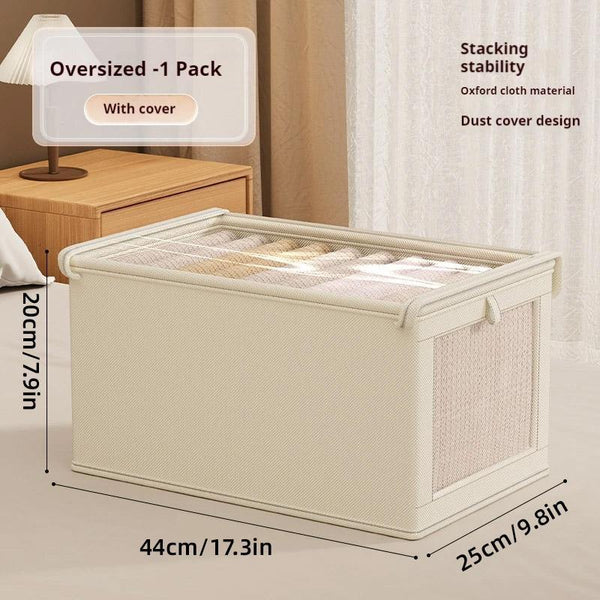 Dustproof Wardrobe Storage Box With Lid Large Clothes Organiser Container Storage Boxes