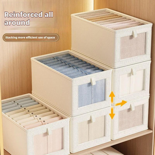Dustproof Wardrobe Storage Box With Lid Large Clothes Organiser Container Storage Boxes