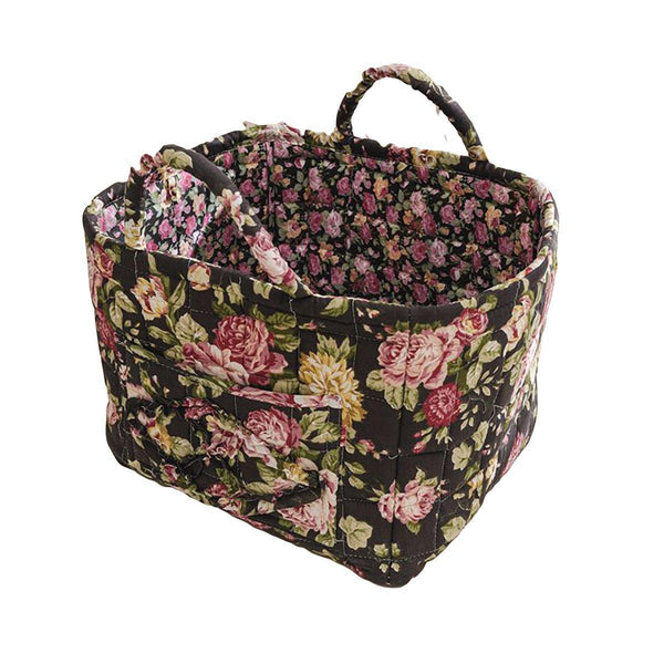 Fabric Storage Basket Korean Pastoral Style Organizer For Home Sundries Floral2 Storage Bins & Baskets