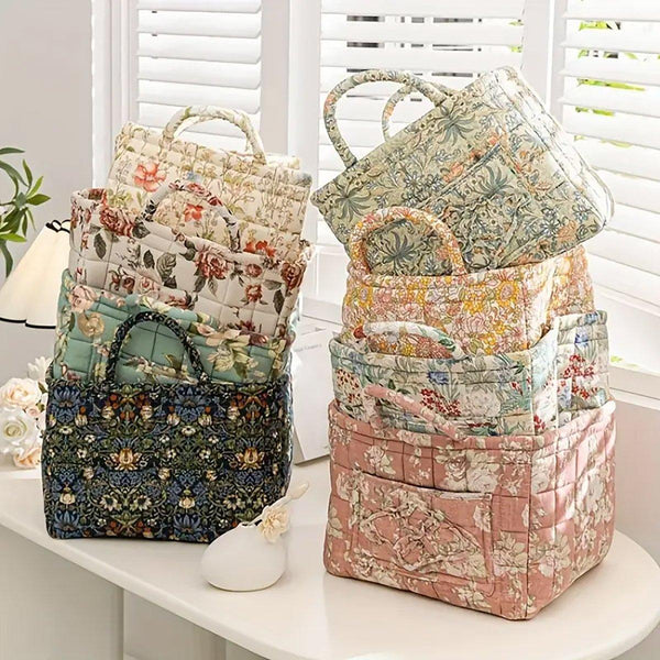 Fabric Storage Basket Korean Pastoral Style Organizer For Home Sundries Floral5 Storage Bins & Baskets