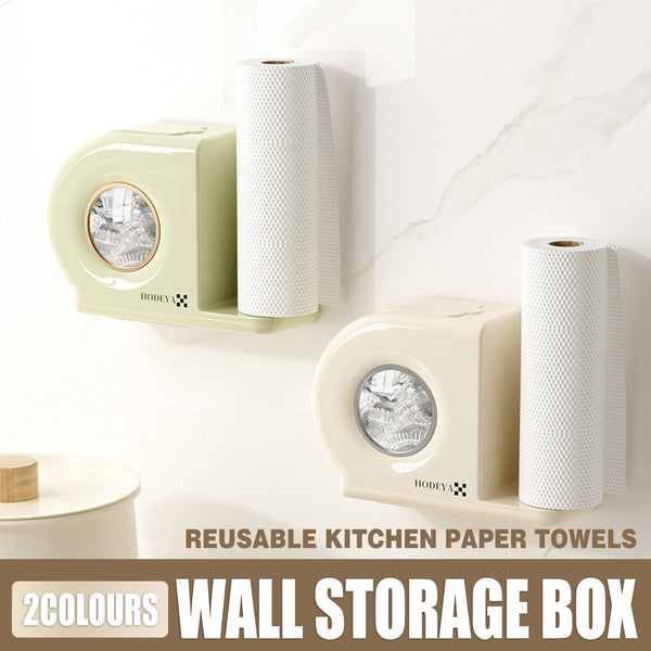 Wall Mounted Kitchen Storage Rack For Plastic Bags Rags Film Organizer Box Use White Other Kitchen Storage