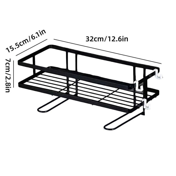 Storage Rack 1Tier Space Saver Over The Toilet Steel Bathroom Shelf Organiser White Shelves