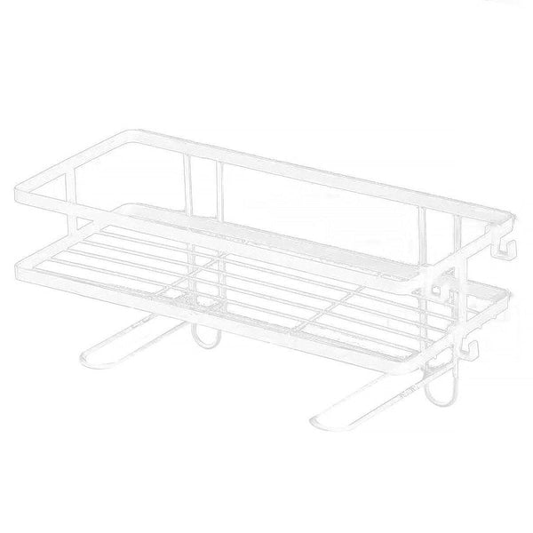 Storage Rack 1Tier Space Saver Over The Toilet Steel Bathroom Shelf Organiser White Shelves