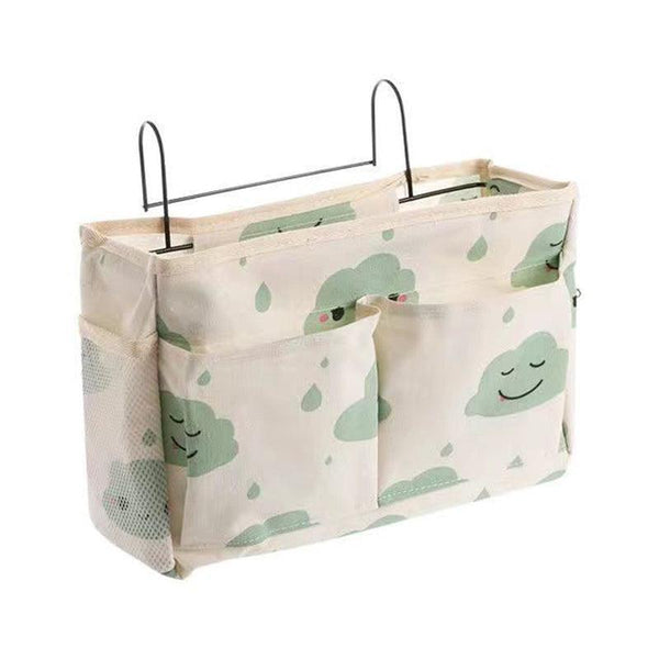 Hanging Bedside Storage Caddy With Pockets For Bunk Dorm Couch Organizing Blue Clouds Hanging Closet Storage